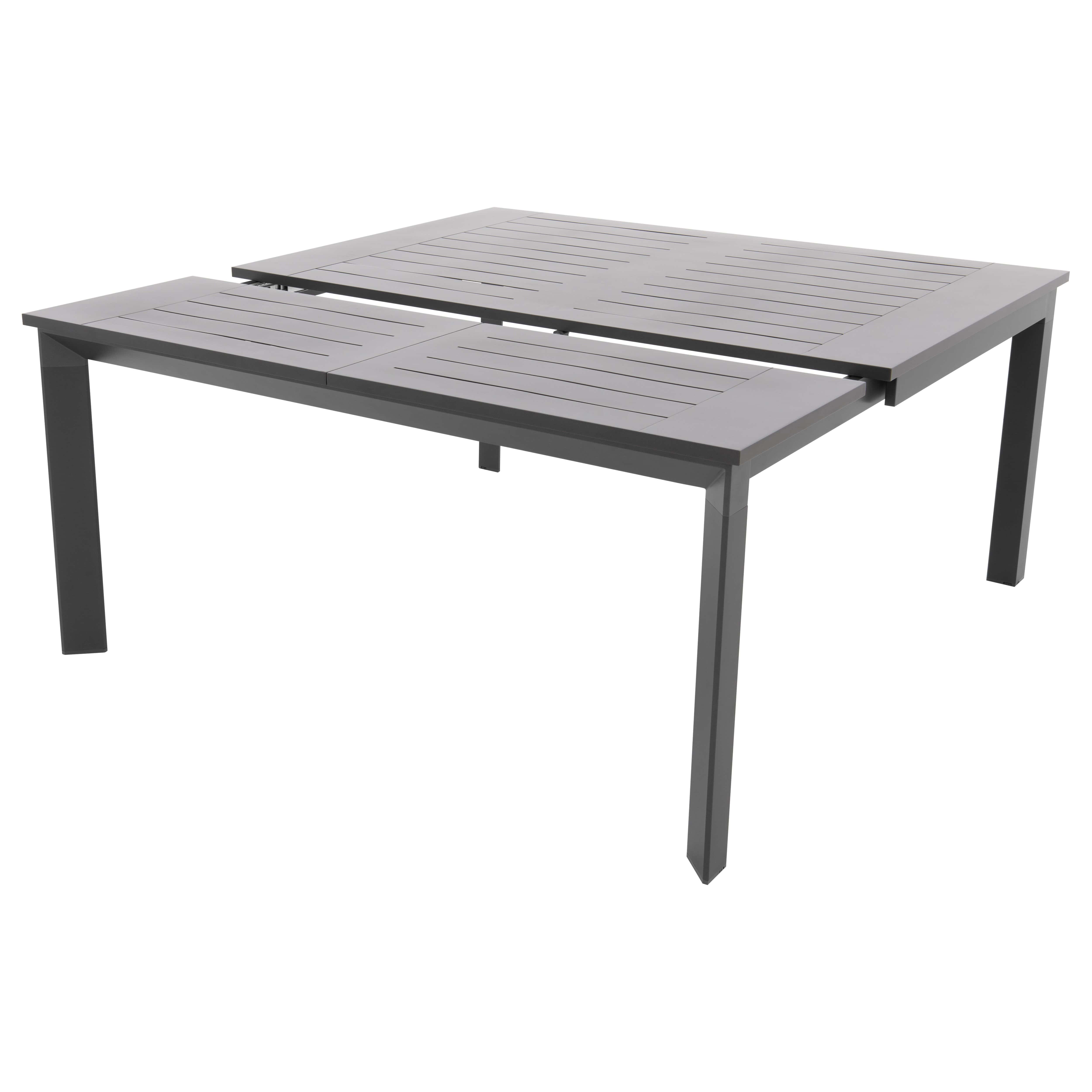 Aluminium table à rallonge Expert 110 / 160x160 cm anthracite