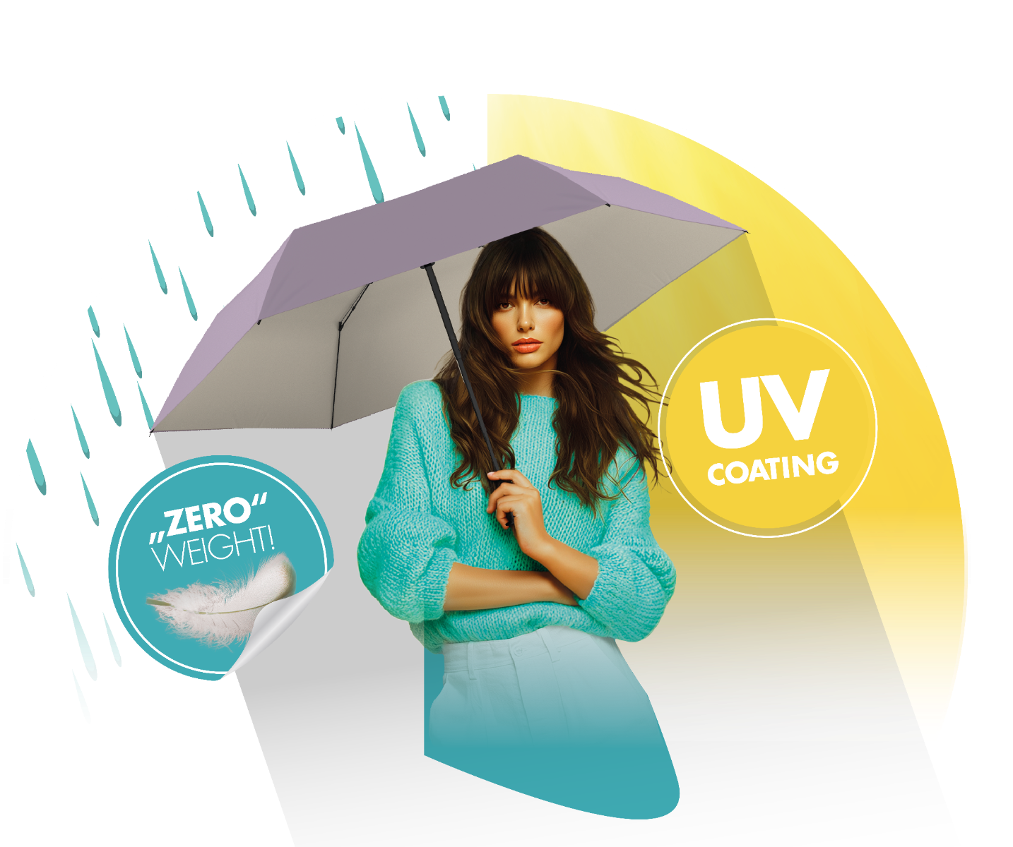 Regenschirm mit UV-Schutz zero sun