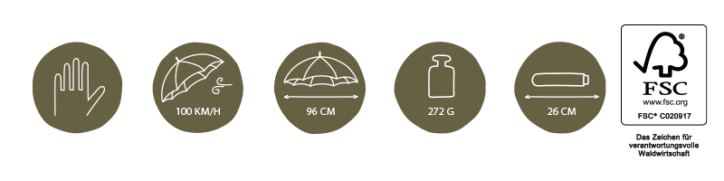 Spezifikationen nature Mini Regenschirm