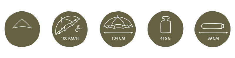 Spezifikationen Regenschirm nature Long AC